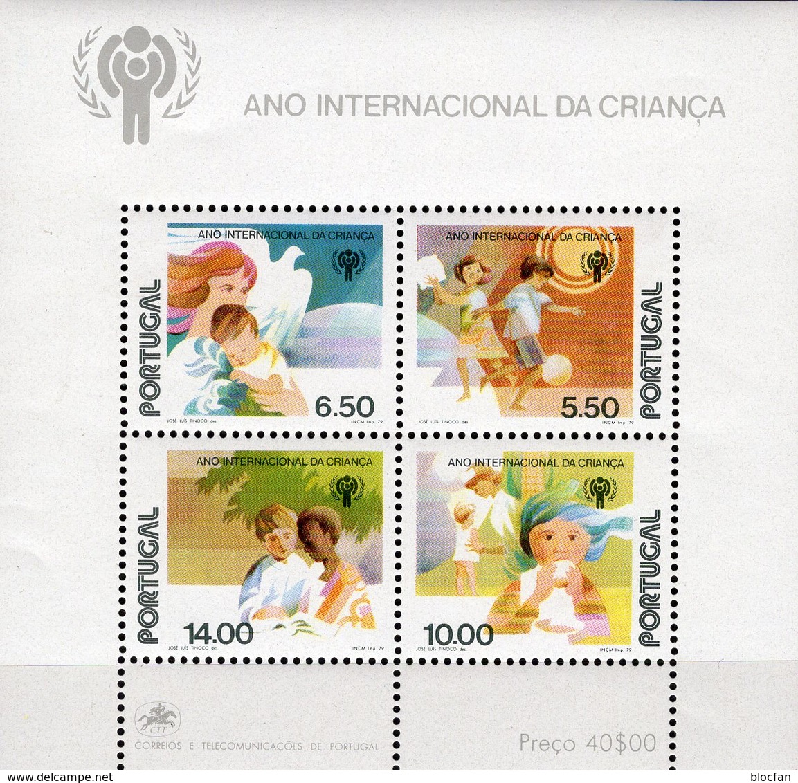 Jahr Des Kindes 1979 Portugal Block 28 ** 4€ Kinder Im Leben Hb Bloque Bloc Ss UNESCO Childrens M/s Sheet Bf UNICEF - Neufs