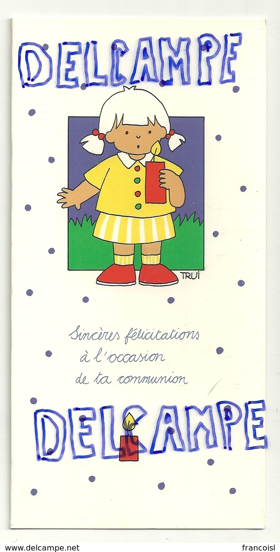 Sincères Félicitations à L'occasion De Ta Communion. Petite Fille, Bougie, Signée Trui Lannoo-Graphics - Communion