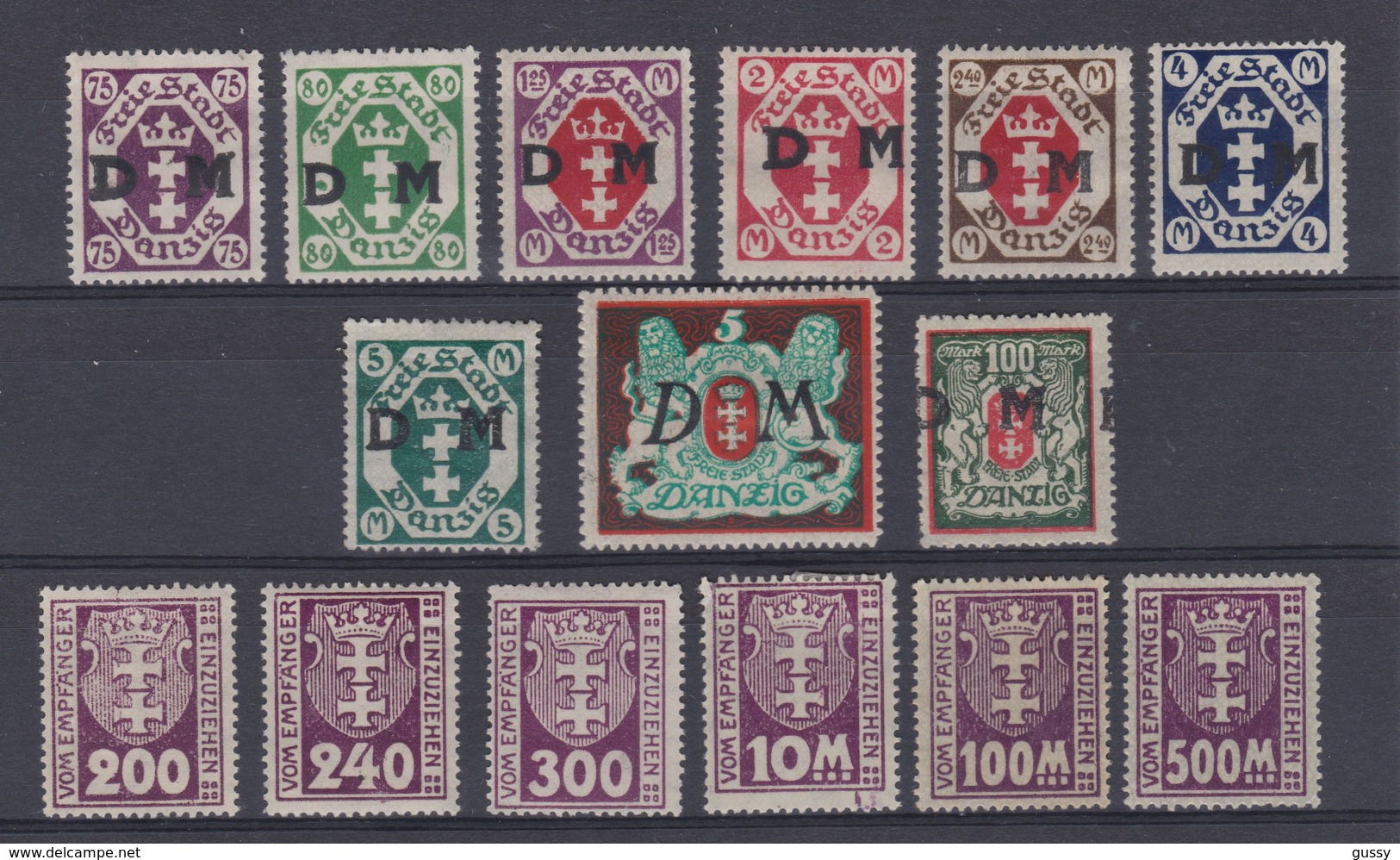 ALLEMAGNE  DANZIG 1921-23:  Lot De Timbres De Service Neufs - Other & Unclassified