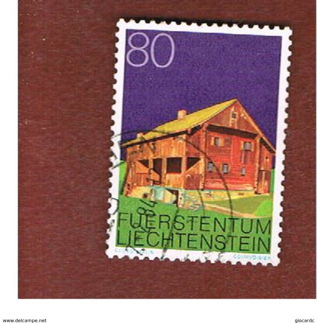 LIECHTENSTEIN -  SG 697  -  1978 BUILDING:  FARMHOUSE   - USED - Usati