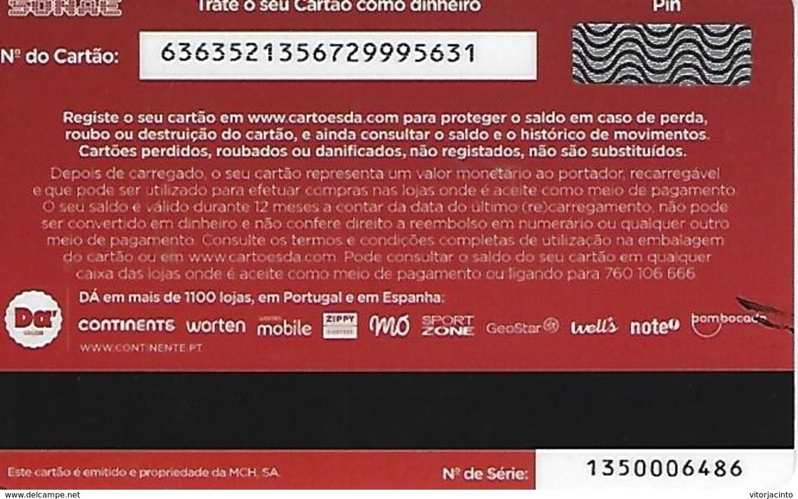 PORTUGAL - SONAE Gift Card "Continente - Gifts" - Tarjetas De Regalo