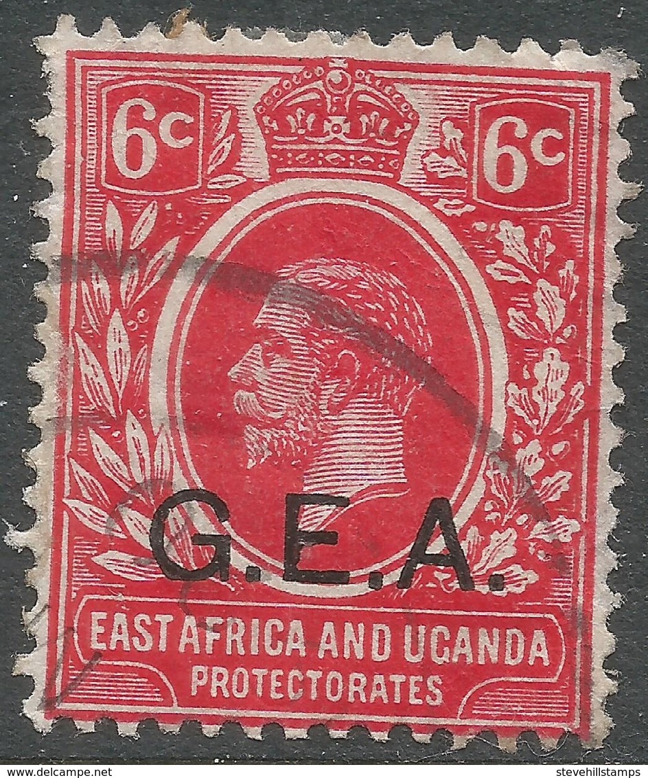 Tanganyika. 1917-21 KGV. G.E.A. Overprint. 6c Used. SG 48 - Tanganyika (...-1932)