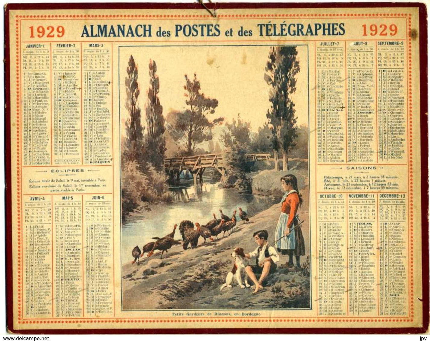 1929 - Petits Gardeurs De Dindons En Dordogne - Complet 3 Feuillets - RHONE - Formato Grande : 1921-40