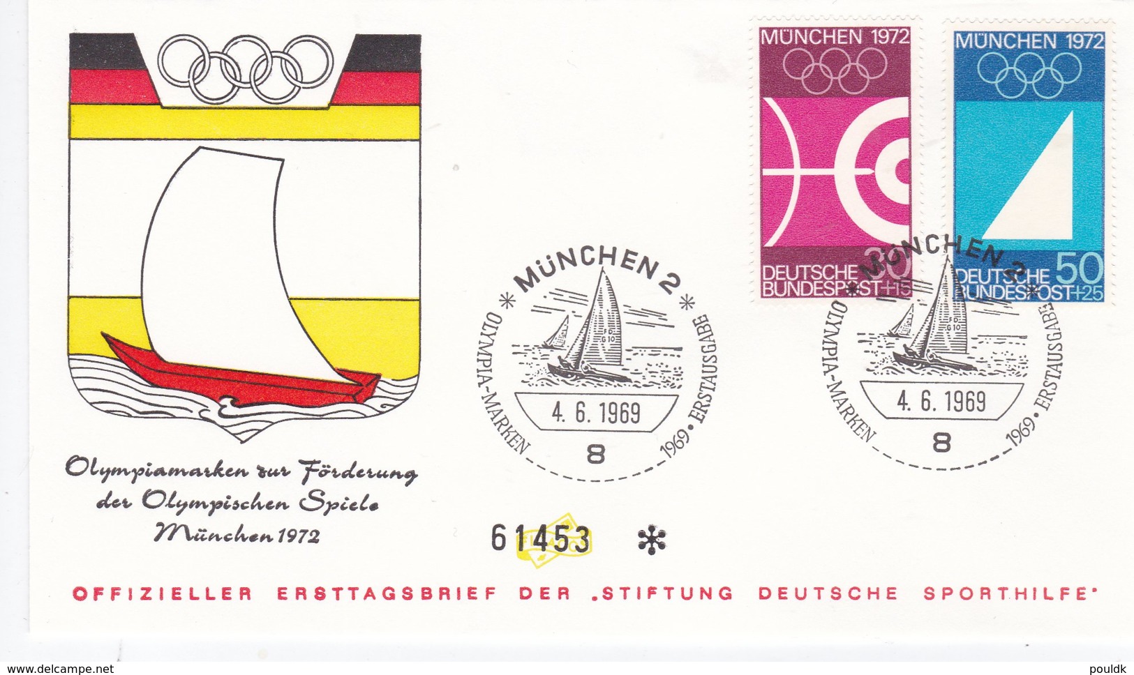 Germany FDC 1969 München Olympic Games - München (DD1-17) - Estate 1972: Monaco