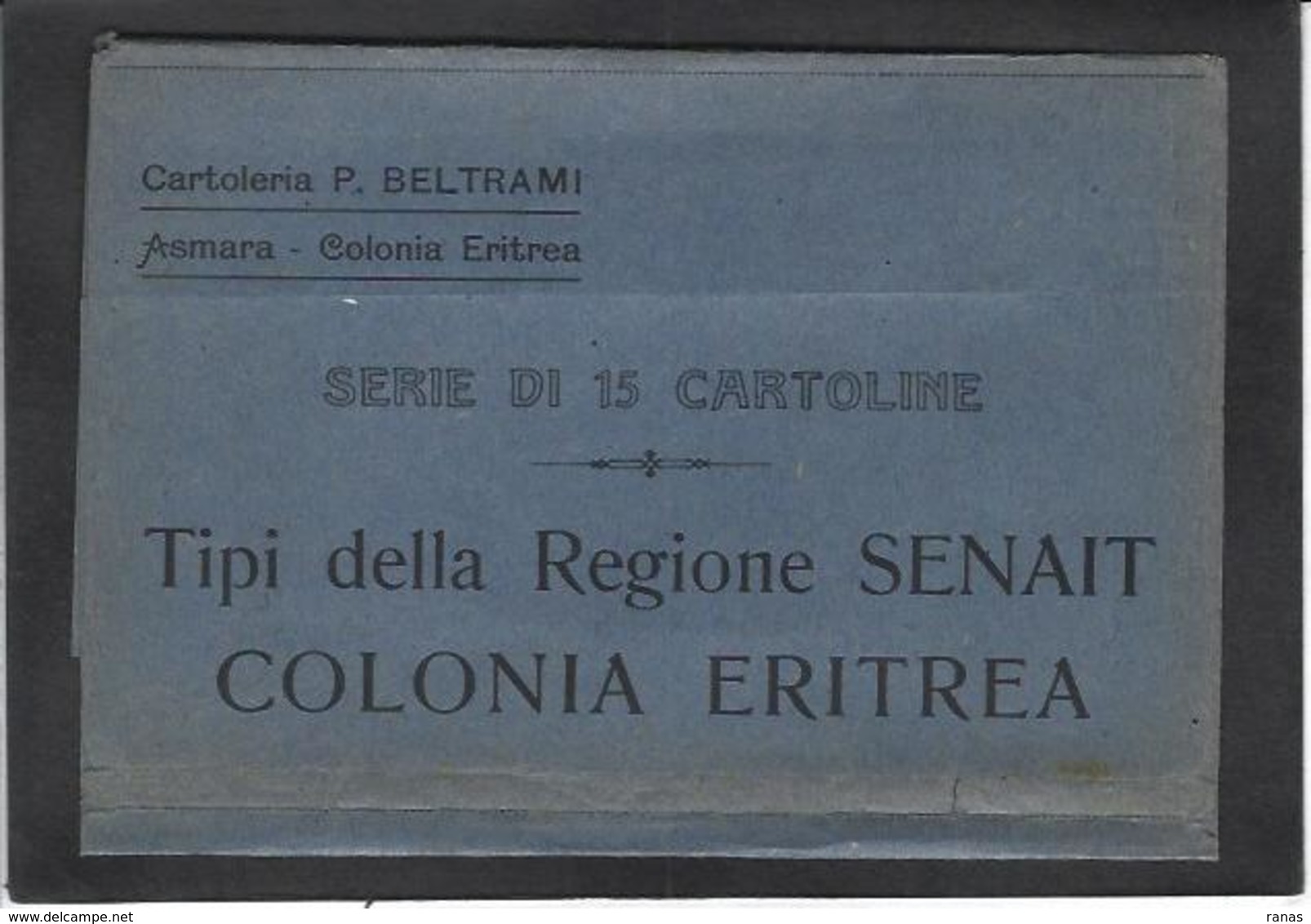 CPA Erythrée Afrique Colonie Italienne Italie Type Ethnic ERITREA Non Circulé - Eritrea