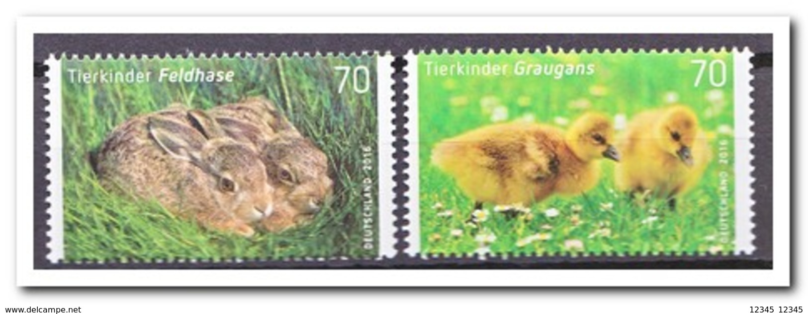 Duitsland 2016, Postfris MNH, Birds, Rabbits - Ongebruikt