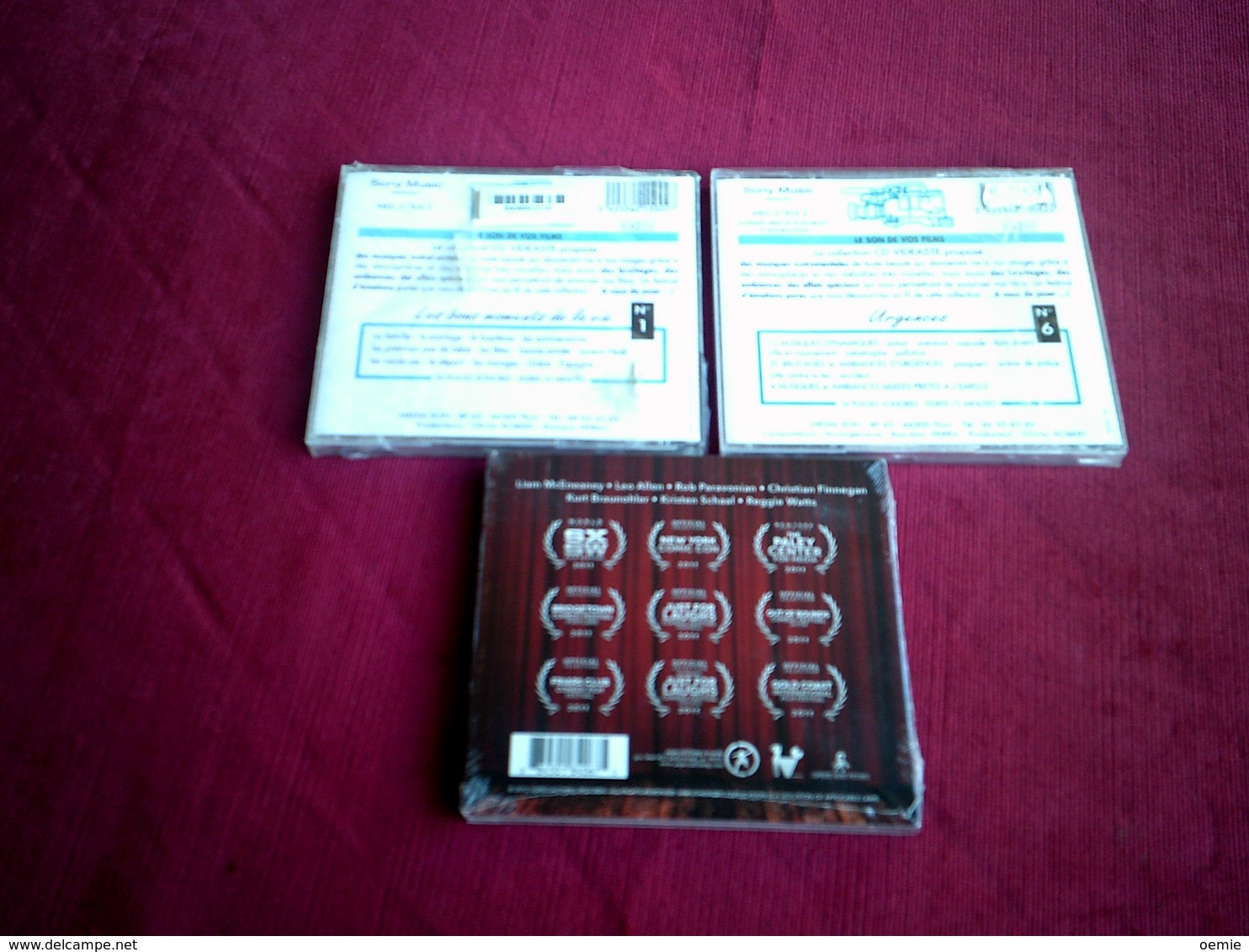 COLLECTION DE 3 CD ALBUM  °LE SON DE VOS FILMS  °° CD VIDEASTE  URGENCES No 1 + No 6 + TELL YOUR FRIENDS  THE CONCERT FI - Collezioni