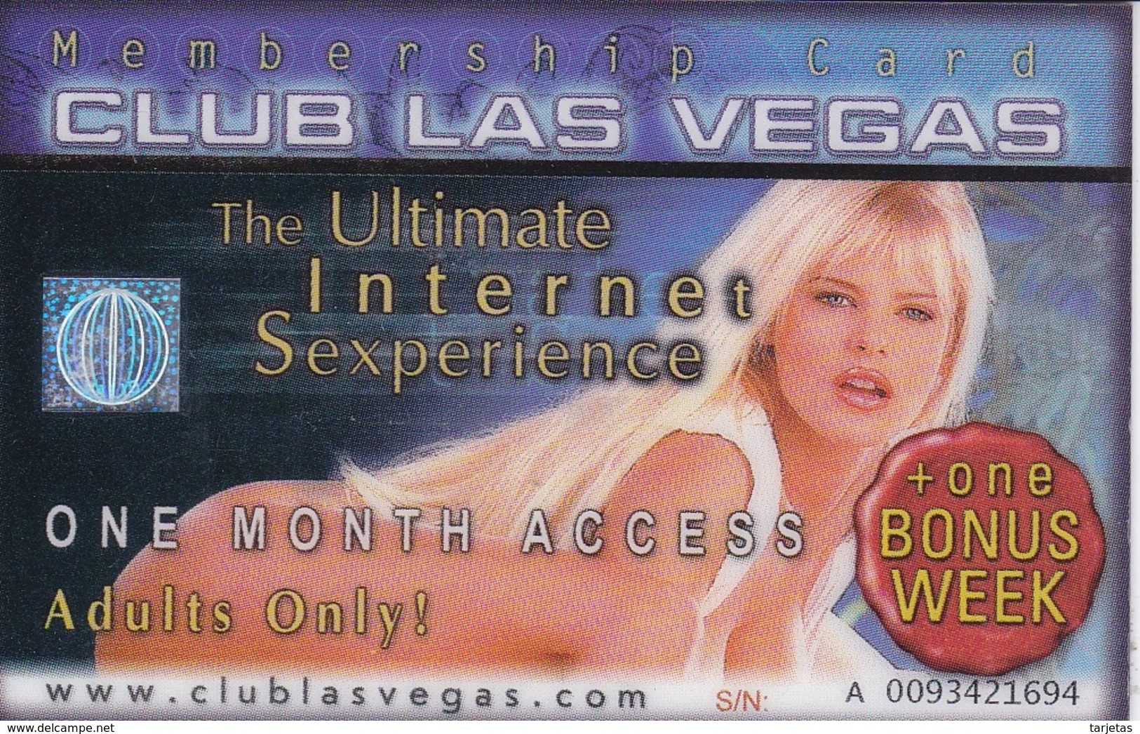 TARJETA DE ESTADOS UNIDOS DEL CLUB DE LAS VEGAS (CHICA SEXI) NUEVA-MINT - Otros & Sin Clasificación