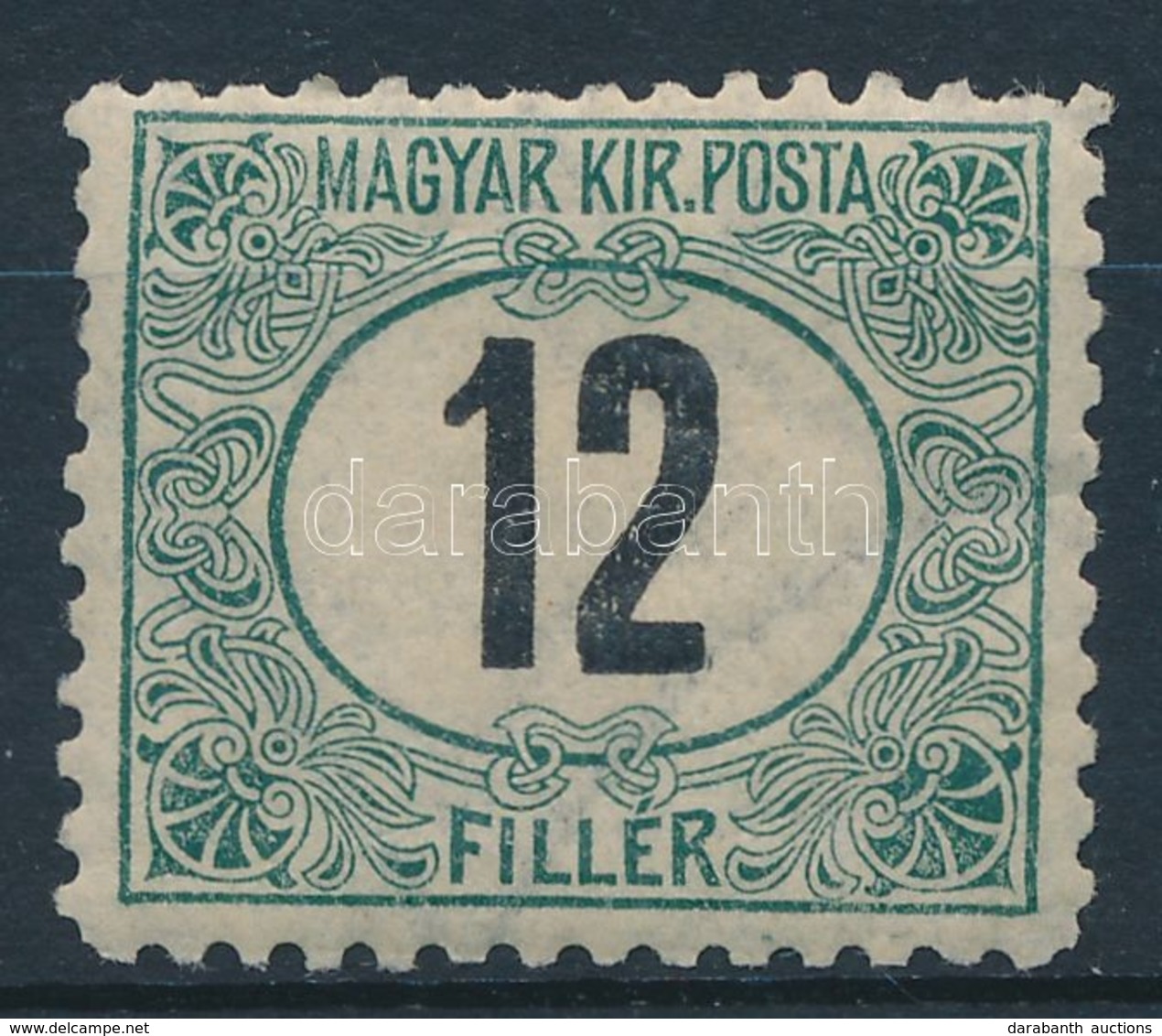 ** 1903 Zöldportó ,,B' 11 1/2 Fogazás Csillag Vízjellel (100.000++) - Autres & Non Classés