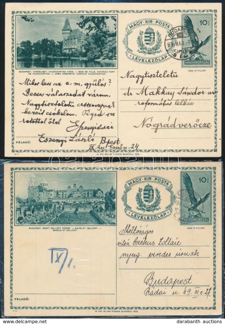 1935-1938 Képes Levelezőlap Teljes 'D' Sorozat (15 Db) - Other & Unclassified