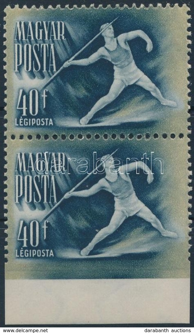 ** 1950 Sport 40f ívszéli Pár, Alul Fogazatlan - Other & Unclassified
