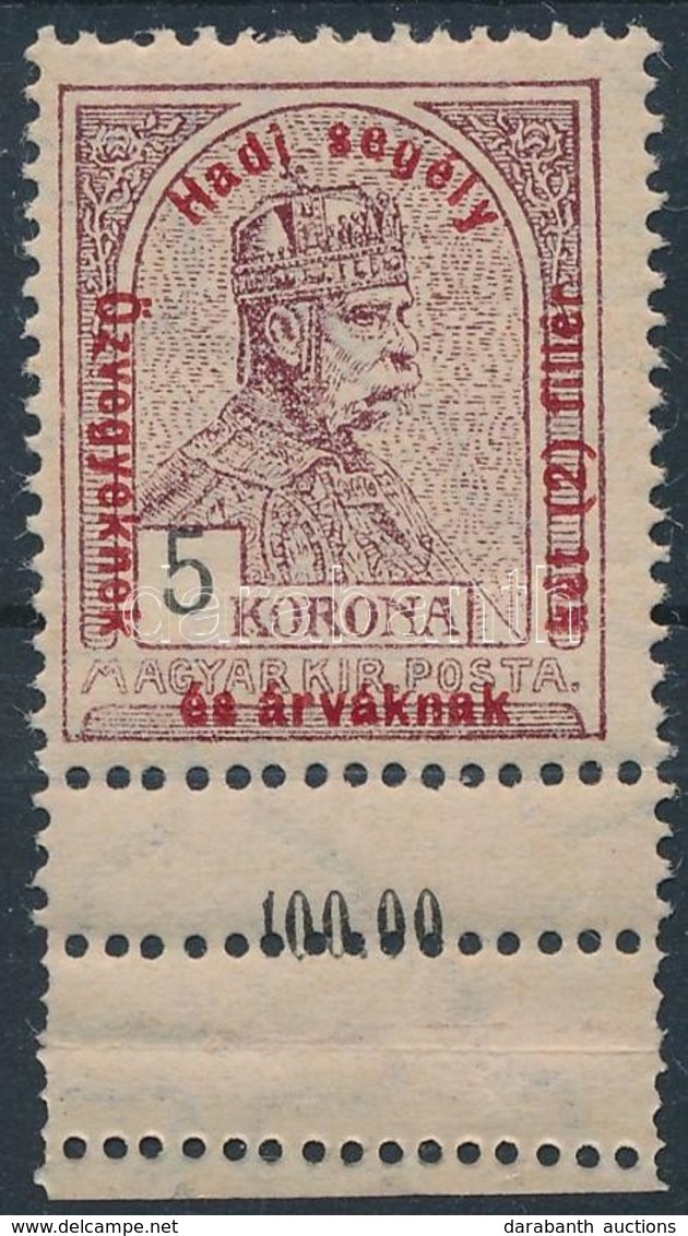 ** 1915 Hadisegély 5K Alul Hármas Fogazással - Other & Unclassified