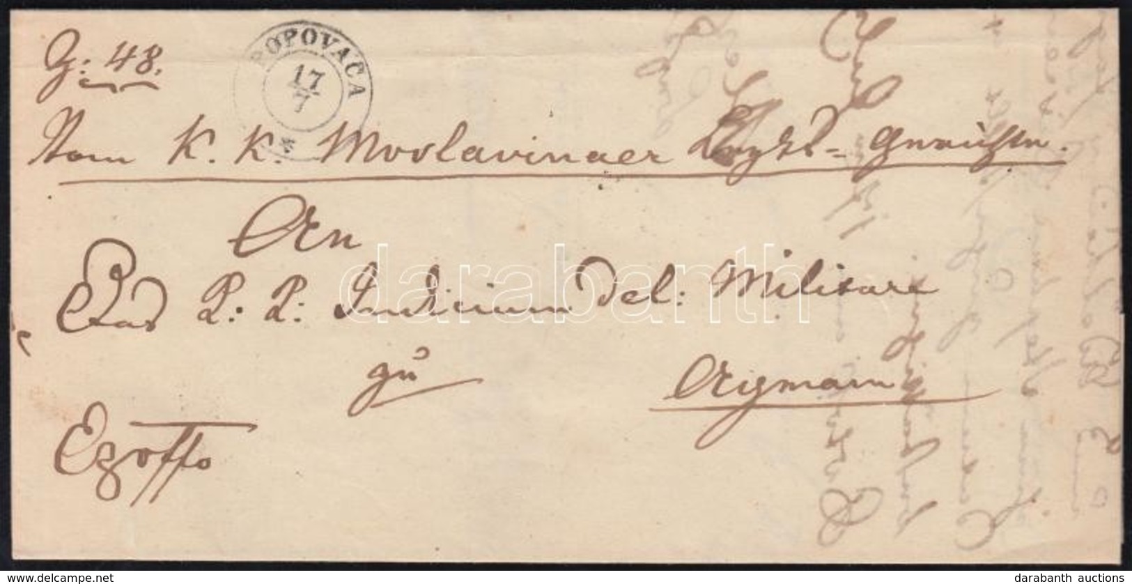 1851 Ex Offo 'POPOVACA' (Gudlin 600 Pont) - 'AGRAM' - Other & Unclassified