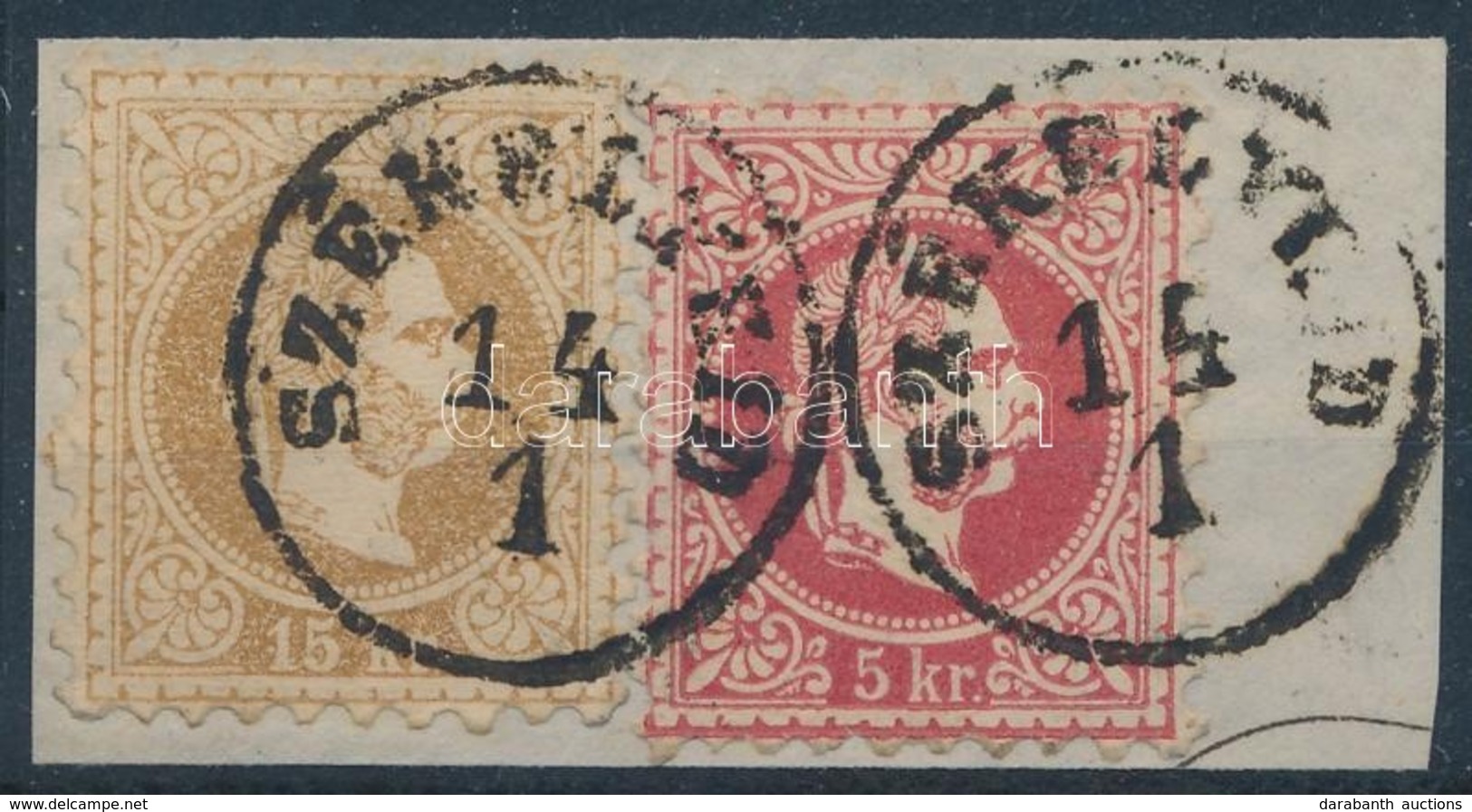 1867 15kr + 5kr Kivágáson 'SZÉKELYHID' - Andere & Zonder Classificatie