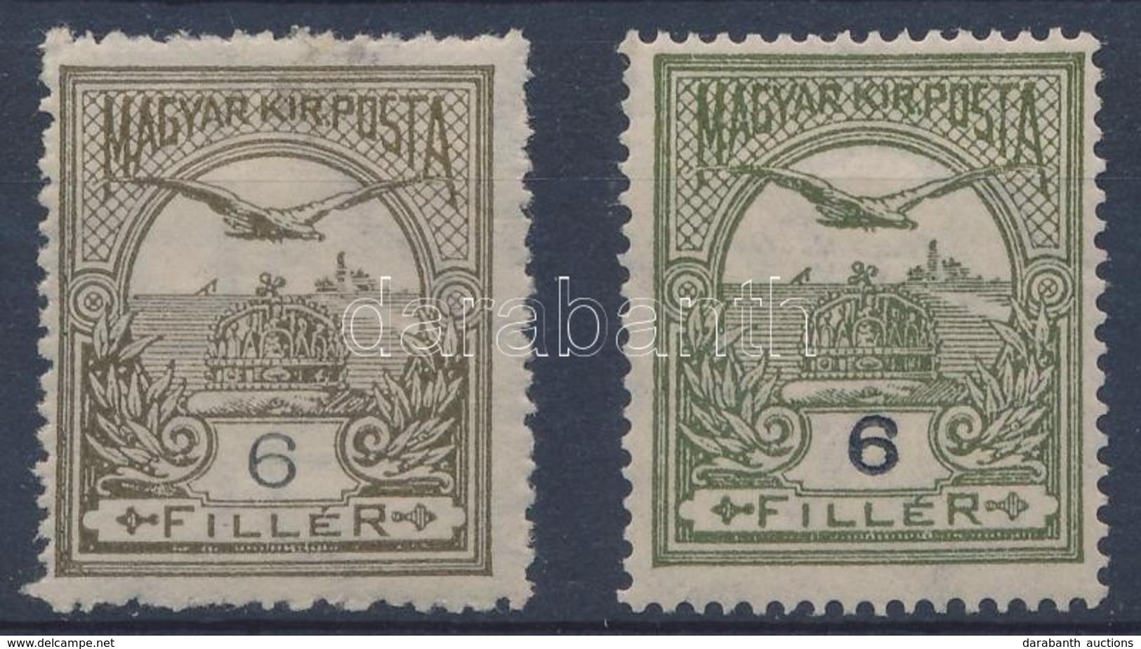 * 1913 Turul 6f B Vastag értékszámmal + Támpéldány - Other & Unclassified