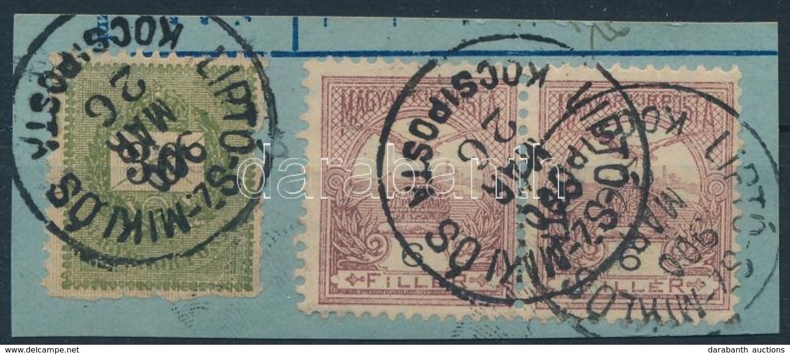 1900 30kr + 2 X 6f Vegyes Bérmentesítés Kivágáson - Andere & Zonder Classificatie