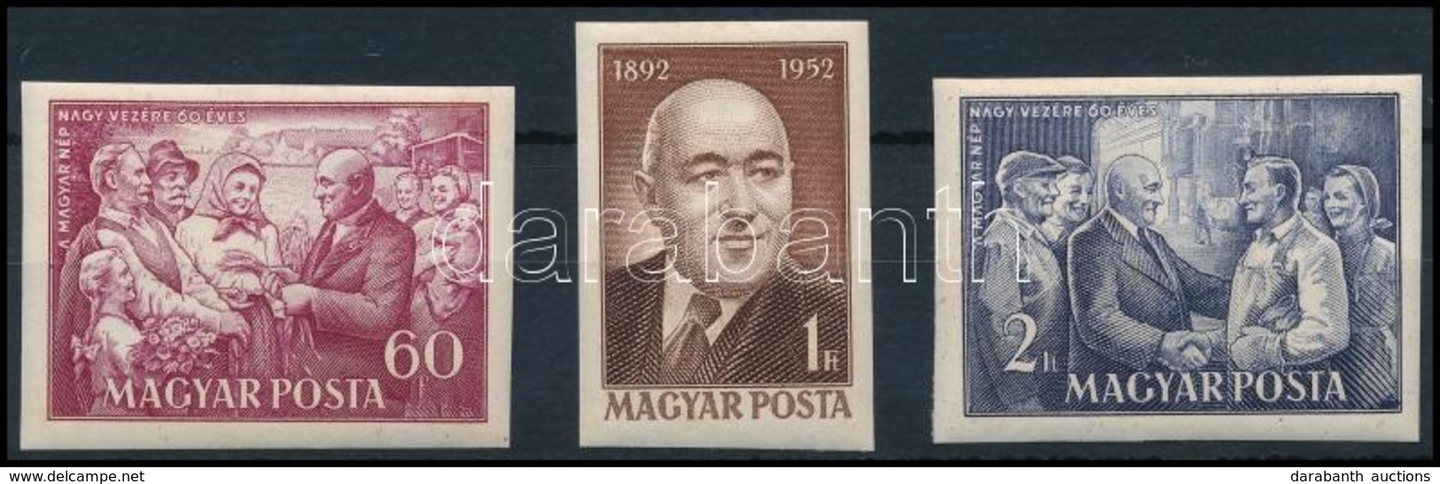 * 1952 Rákosi Mátyás Vágott Sor (7.000) - Other & Unclassified