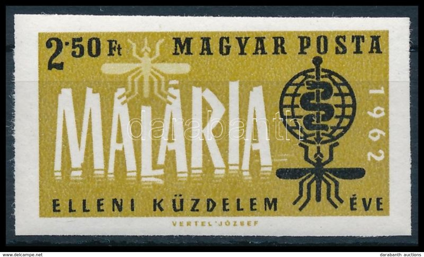 ** 1962 A Malária Elleni Küzdelem éve (I.) Vágott Bélyeg - Other & Unclassified