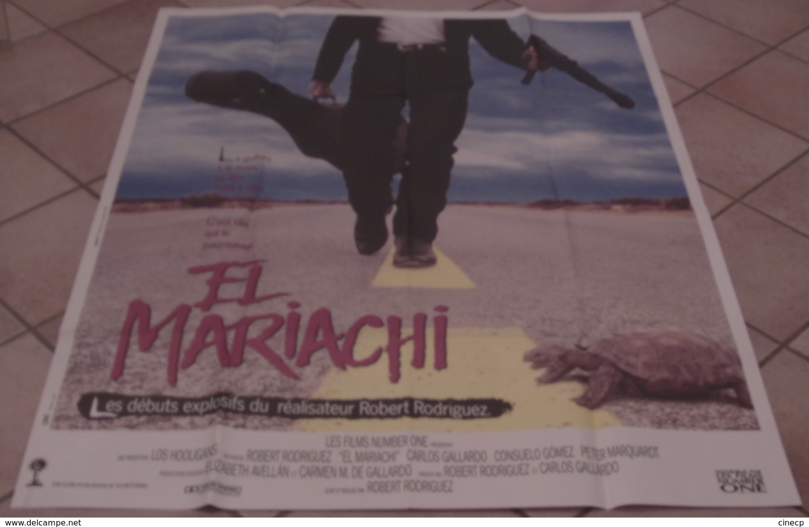 AFFICHE CINEMA ORIGINALE FILM EL MARIACHI + JEU 6 PHOTOS EXPLOITATION RODRIGUEZ MEXIQUE 1992 TBE - Affiches & Posters