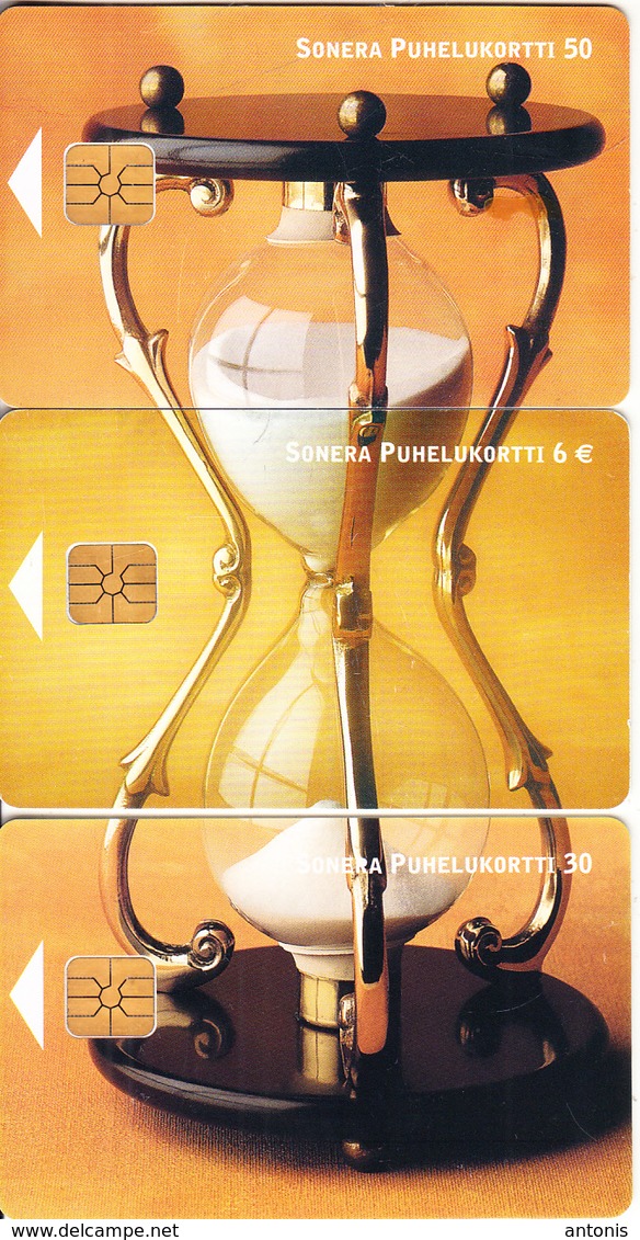 FINLAND - Vankeinhoitolaitos, Puzzle Of 3 Sonera Telecards, Tirage 10000-20000, 07/00-02/02, Used - Finlande