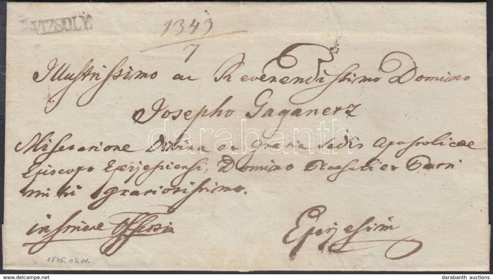 1846 Ex Offo 'VIZSOLY' - Eperjes - Other & Unclassified