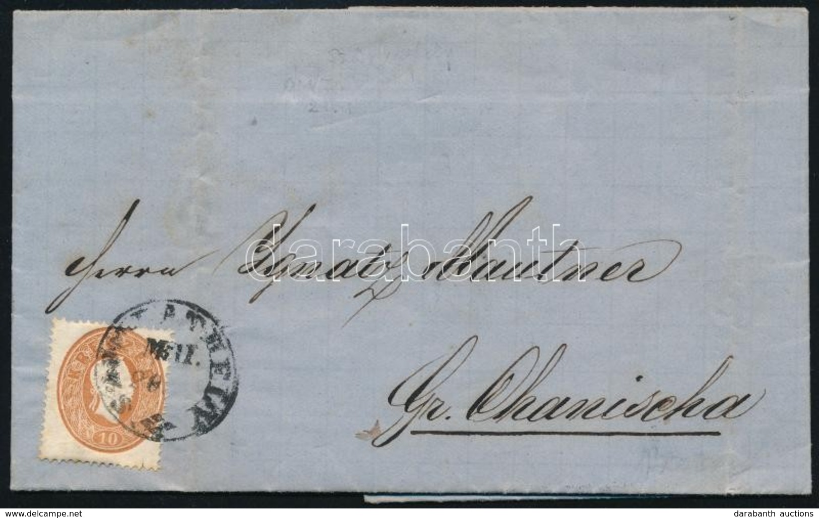 1861 10kr Levélen ,,SZOMBATHELY' -  ,,NAGY-KANISA' - Other & Unclassified