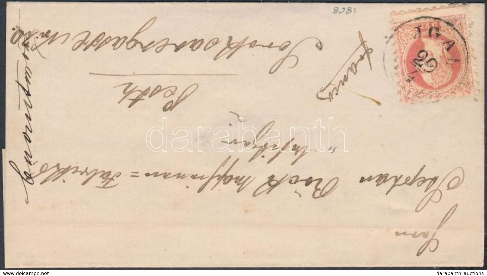 1868 5kr Levélen 'JGAL' - 'PESTH' - Other & Unclassified