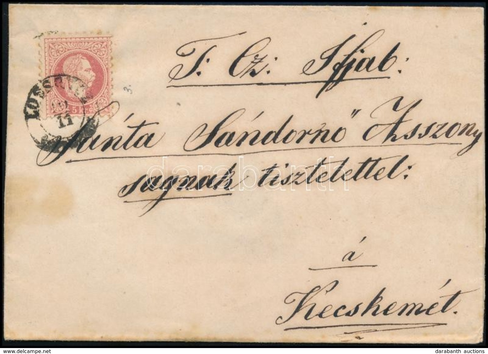 ~1870 5kr Levélen 'LOSSONCZ' - Kecskemét - Other & Unclassified