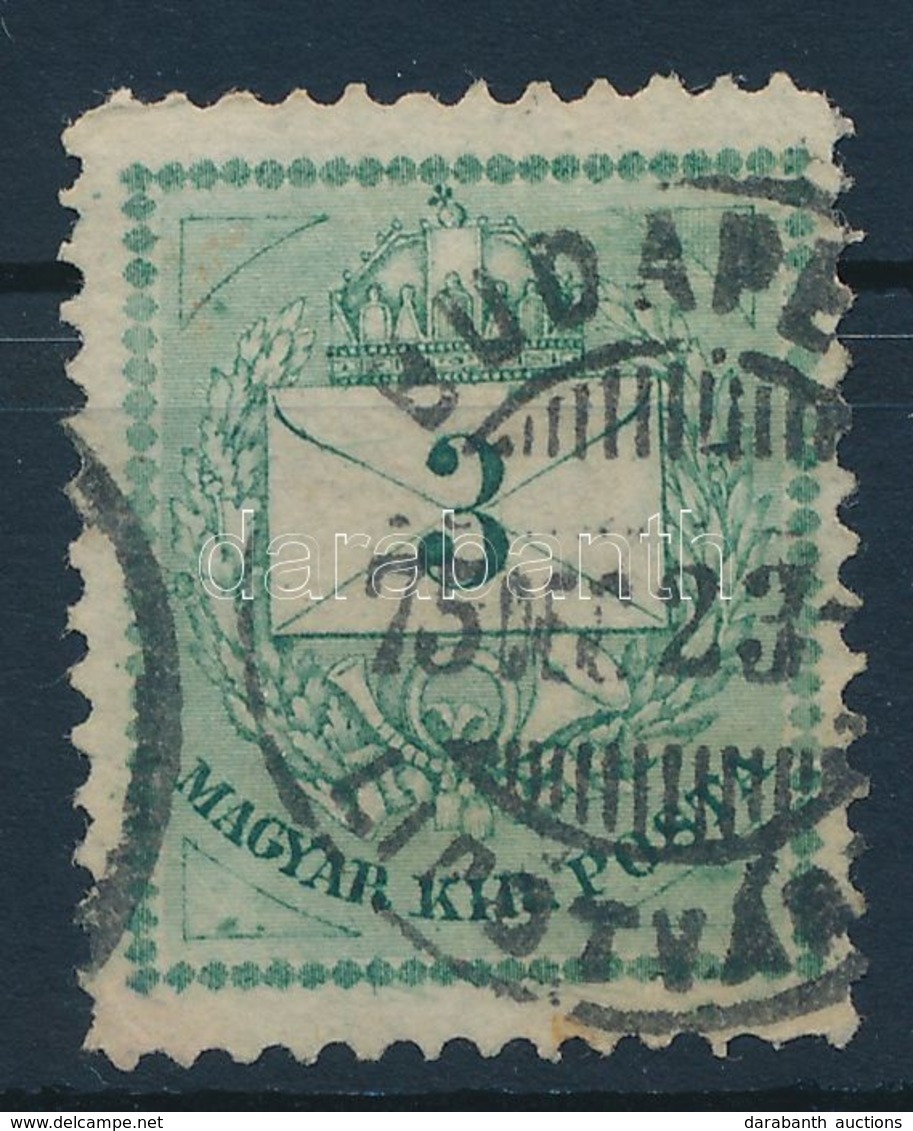 O 1874 3kr Gyöngysor Javítással (ex Lovász) - Other & Unclassified