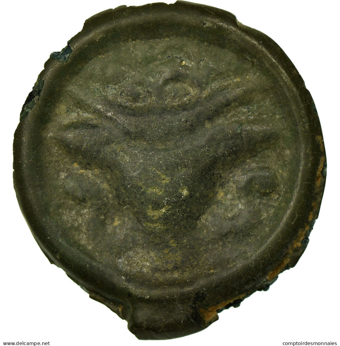 Monnaie, Rèmes, Potin Au Bucrane, TTB, Potin, Delestrée:221 - Celtic
