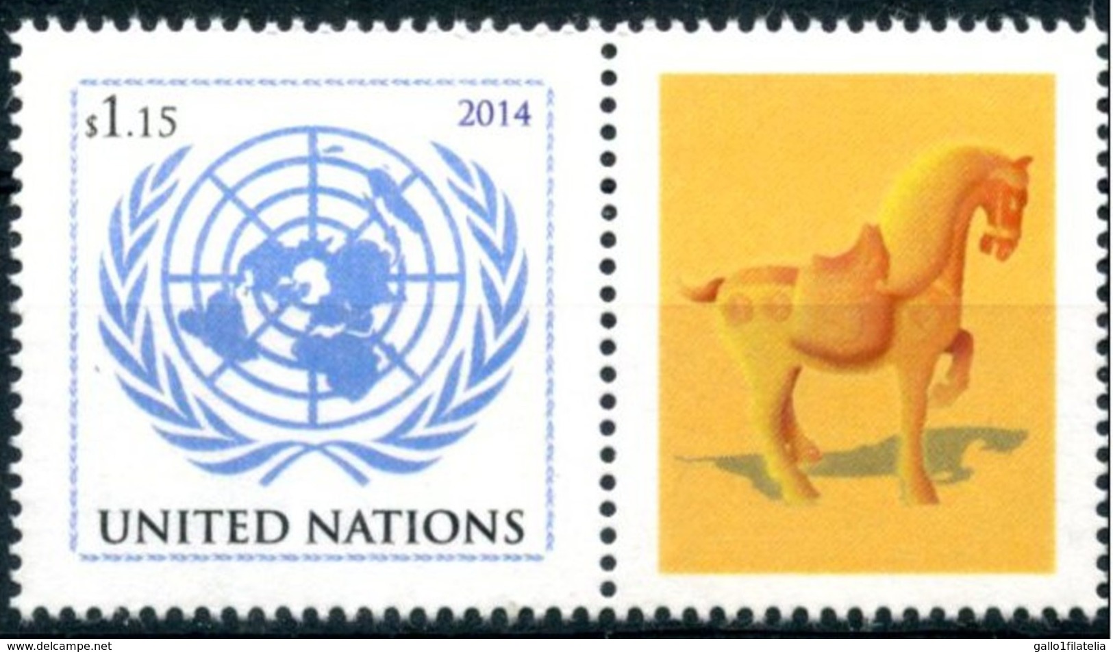 2014 - O.N.U. / UNITED NATIONS - NEW YORK - ANNO DEL CAVALLO / YEAR OF HORSE. MNH - Blocchi & Foglietti