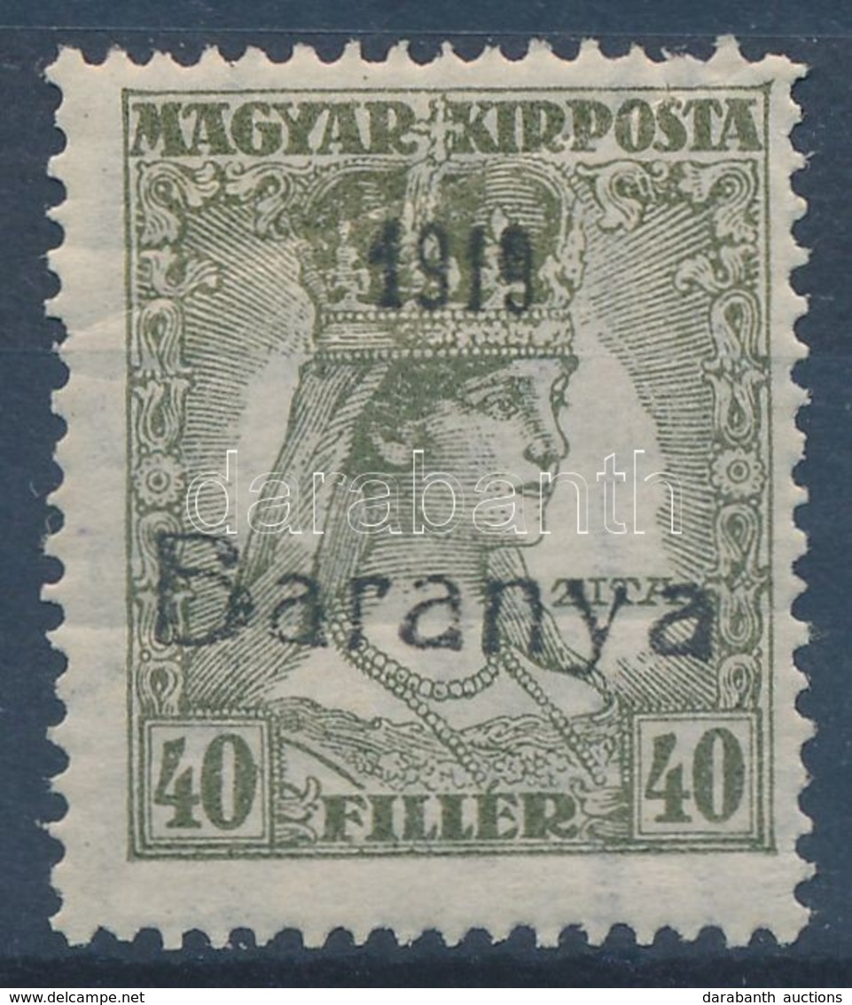 ** Baranya I. 1919 Zita 40f Antikva Számokkal, Garancia Nélkül (**96.000) - Autres & Non Classés