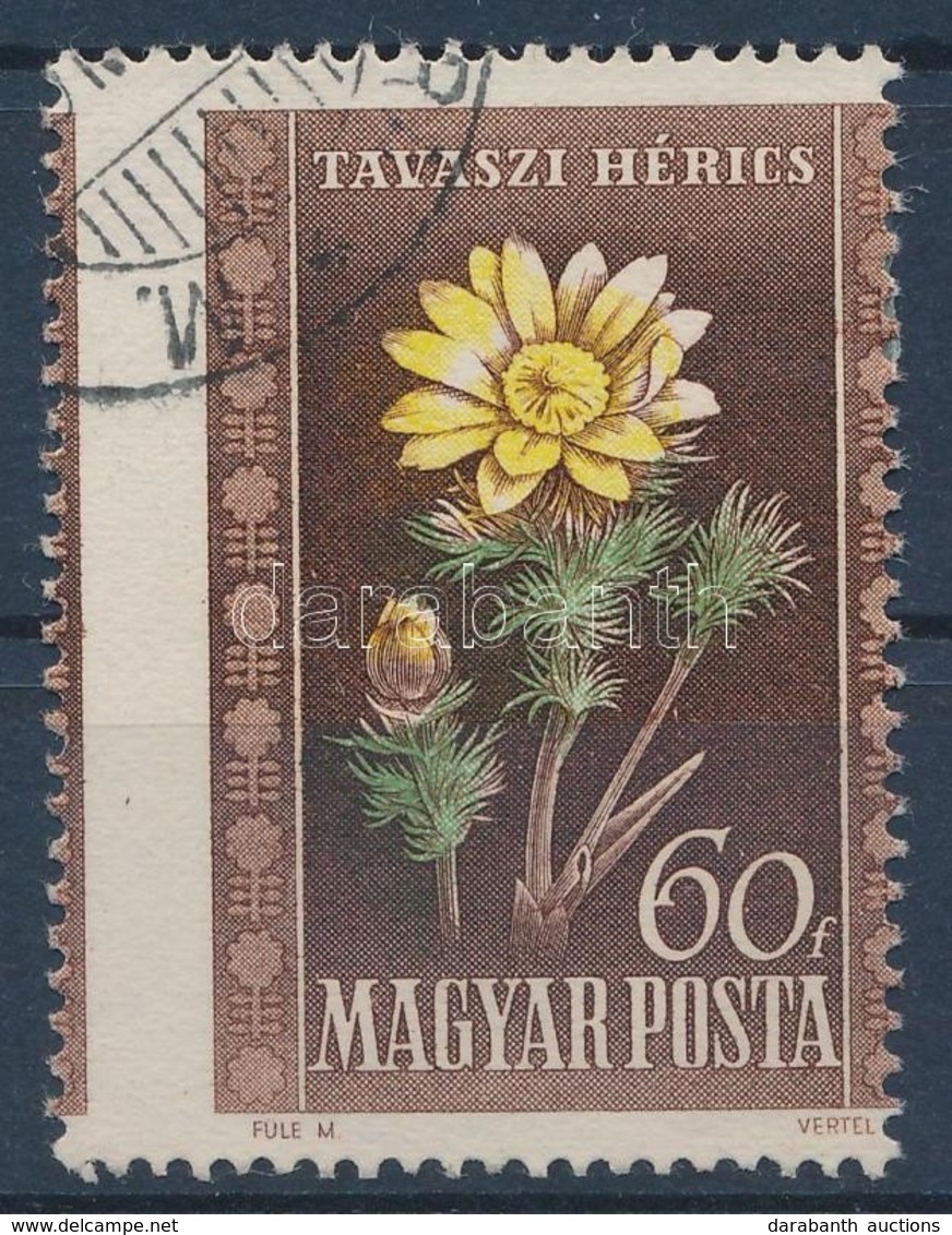 O 1950 Virág I. 60f Erős Elfogazással - Other & Unclassified