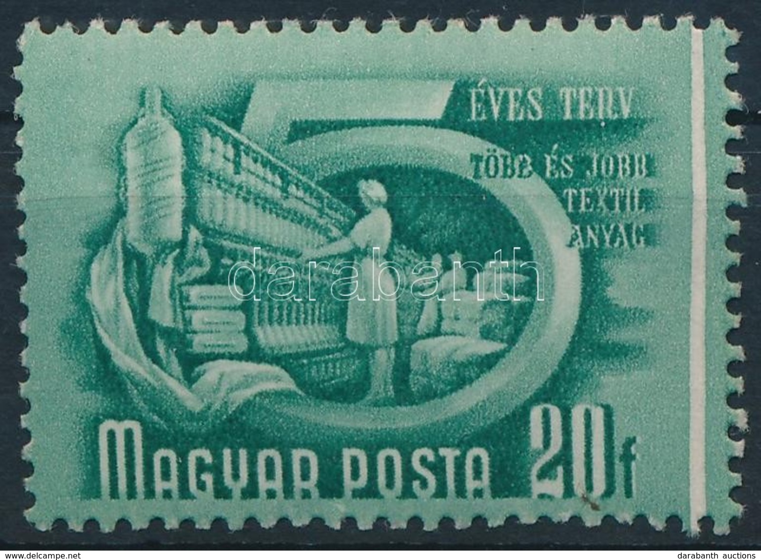 ** 1951 Ötéves Terv II 20f Papírránccal / Mi 1176 Corner With Paper Crease - Other & Unclassified