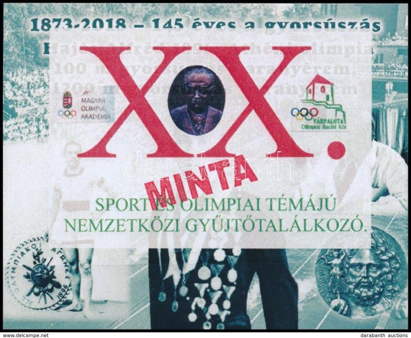 ** 2018 XX. Sport és Olimpiai Témájú Nemzetközi Gyűjtői Találkozó MINTA Emlékív - Other & Unclassified