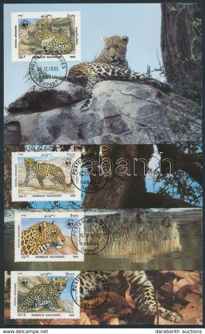 1985 WWF Leopárd Sor Mi 1453-1456 CM - Other & Unclassified