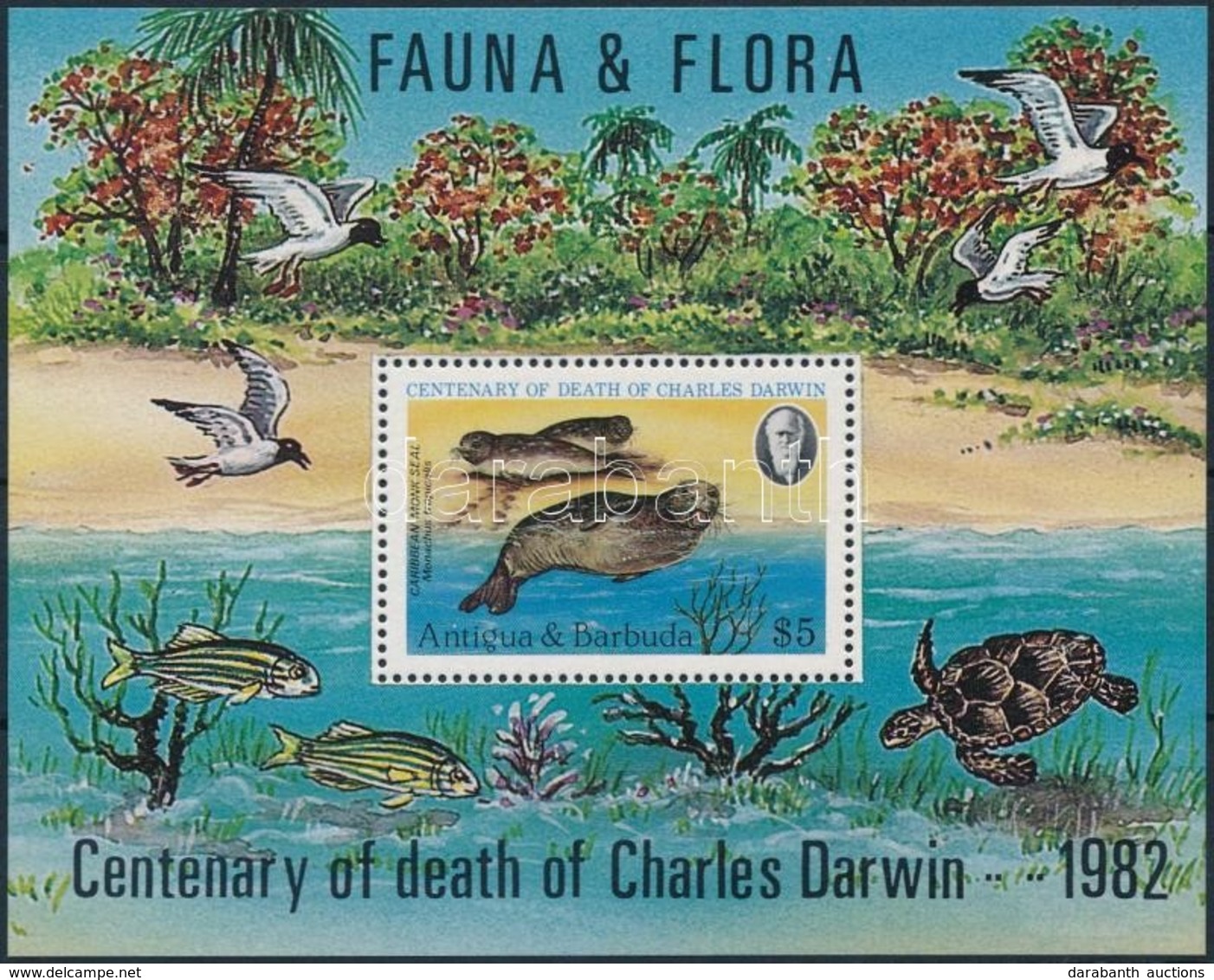 ** 1982 Charles Darwin Halálának 100. évfordulója Blokk Mi 62 - Other & Unclassified