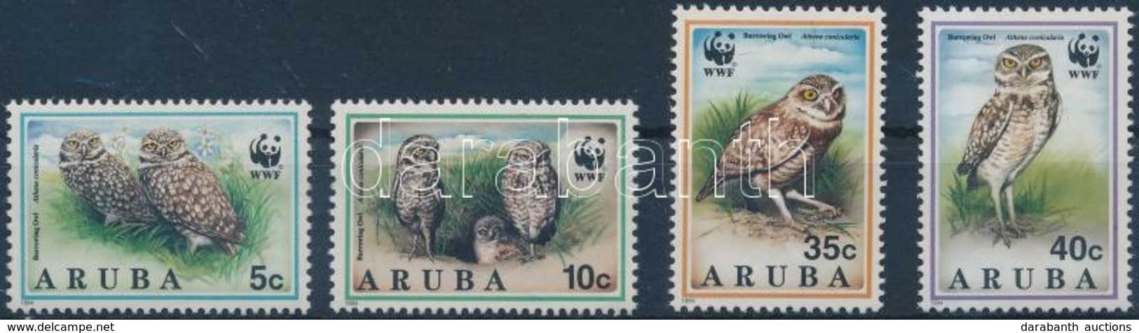 ** 1994 WWF: Baglyok Sor Mi 134-137 + 4 Db FDC (gumihiba/gum Disturbance) - Other & Unclassified