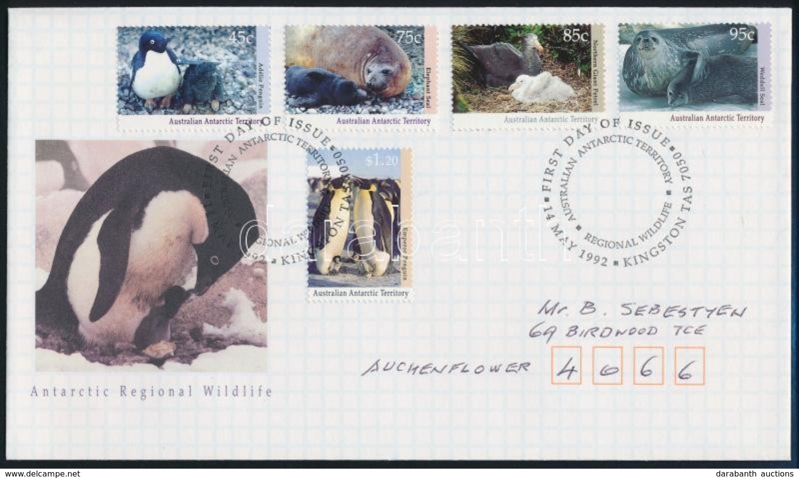 1992 Állatvilág Sor Mi 90-94 FDC-n - Andere & Zonder Classificatie