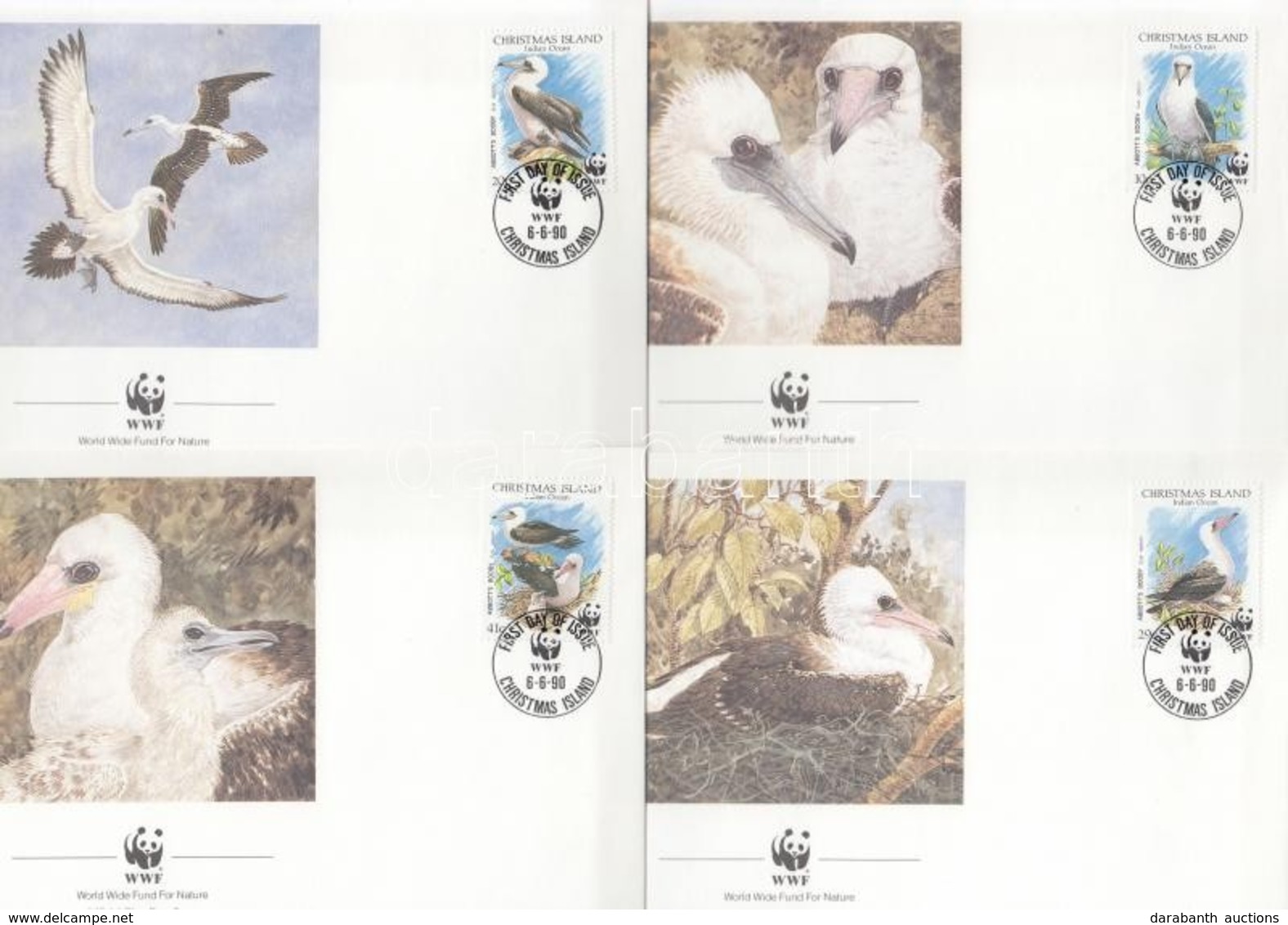 1990 WWF: Madarak Sor Mi 303-306 4 Db FDC-n - Other & Unclassified