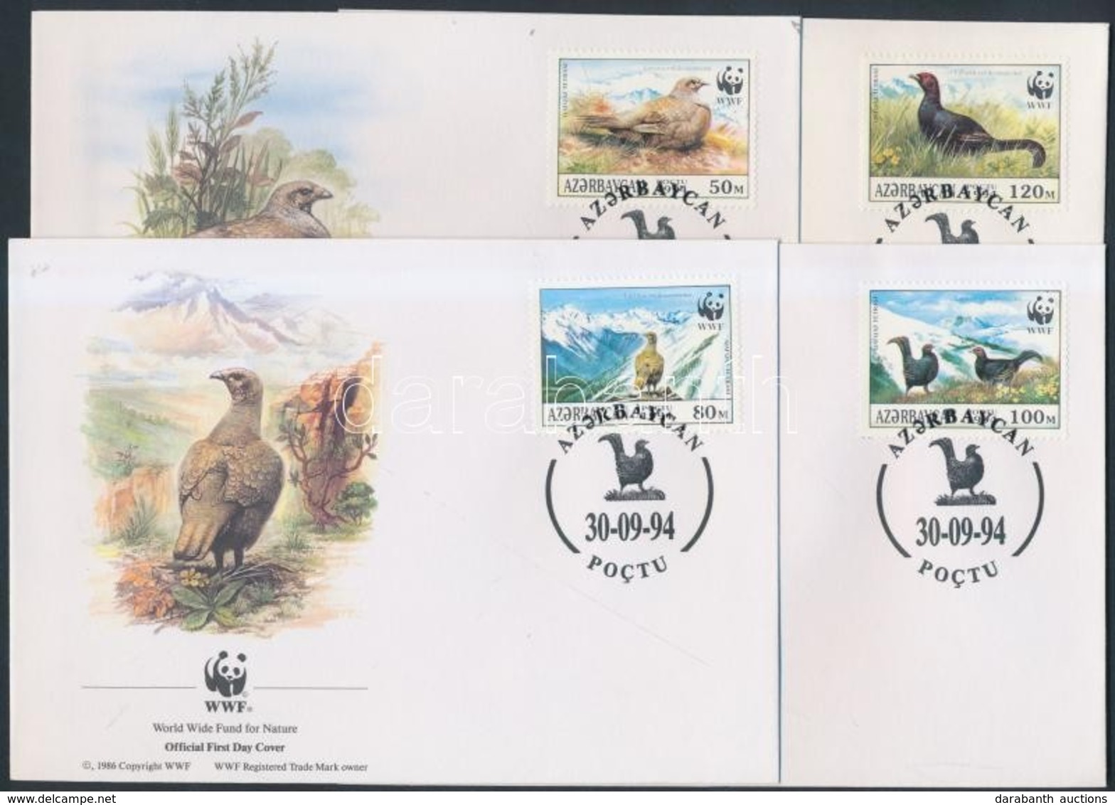 1994 WWF: Madár Sor Mi 161-164 4 FDC-n - Other & Unclassified