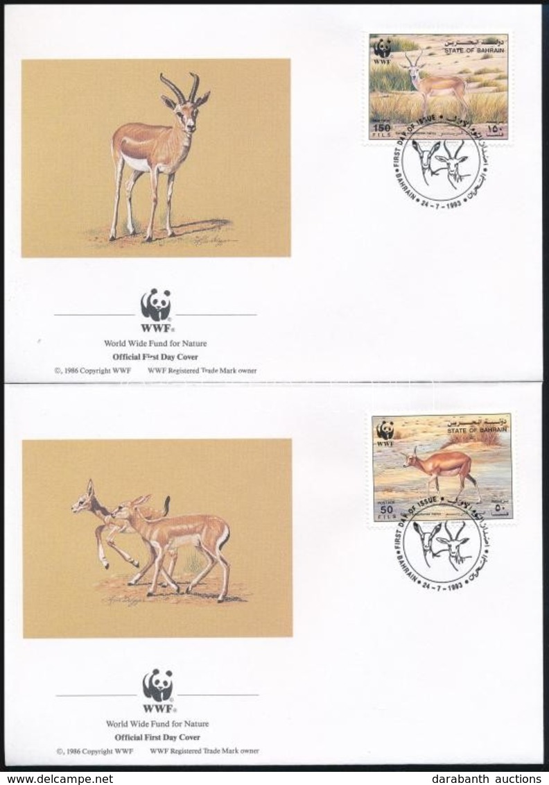 1993 WWF: Gazelle Sor Mi 511-514 4 Db FDC-n - Other & Unclassified