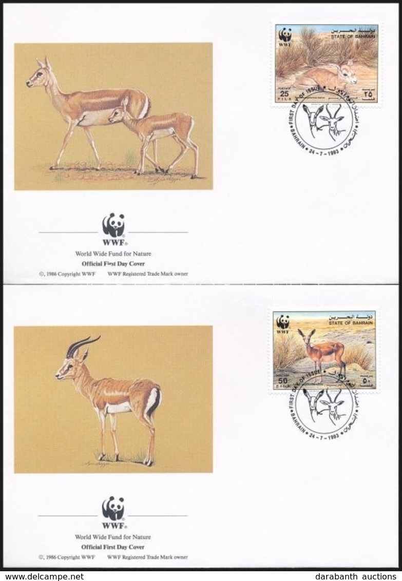 1993 WWF: Gazelle Sor Mi 511-514 4 Db FDC-n - Other & Unclassified