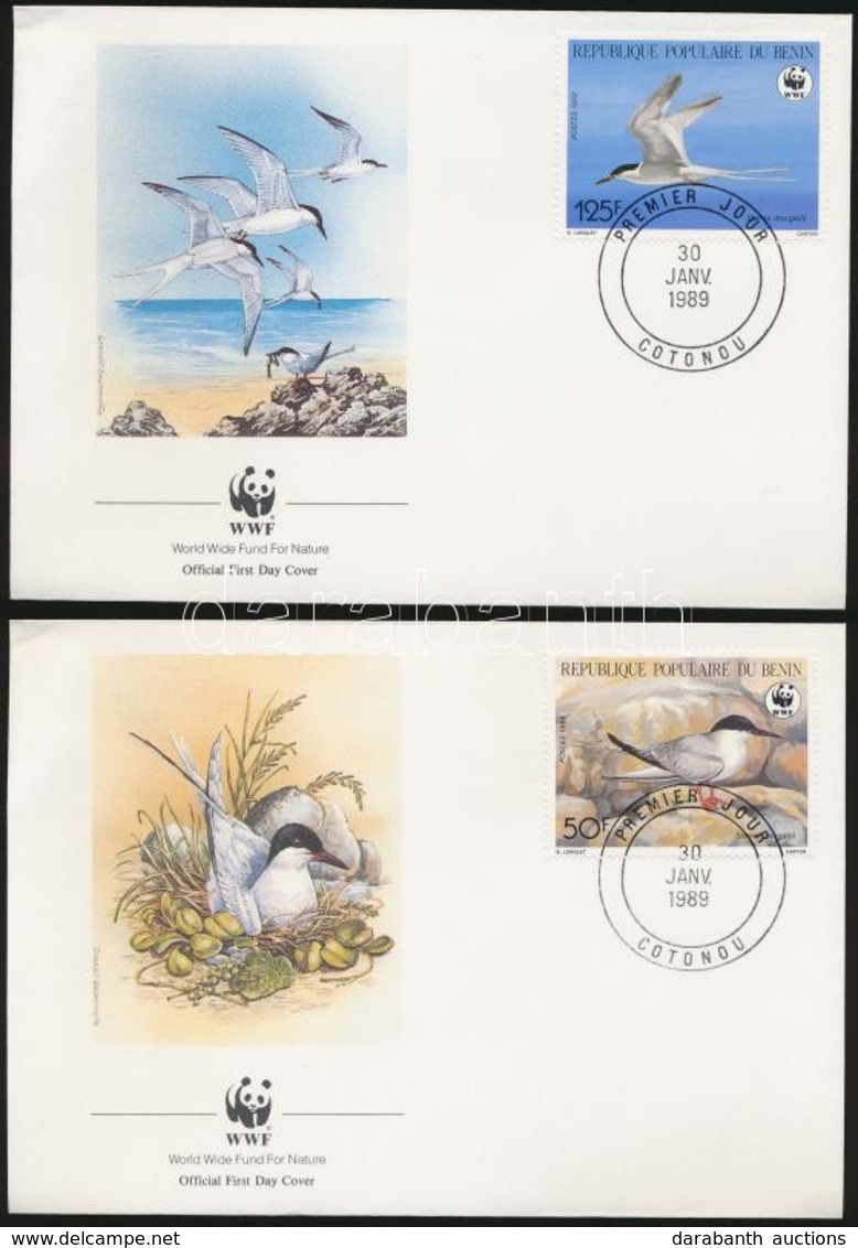 1989 WWF: Rózsás Csér Sor 4 Db FDC-n Mi 476-479 - Other & Unclassified