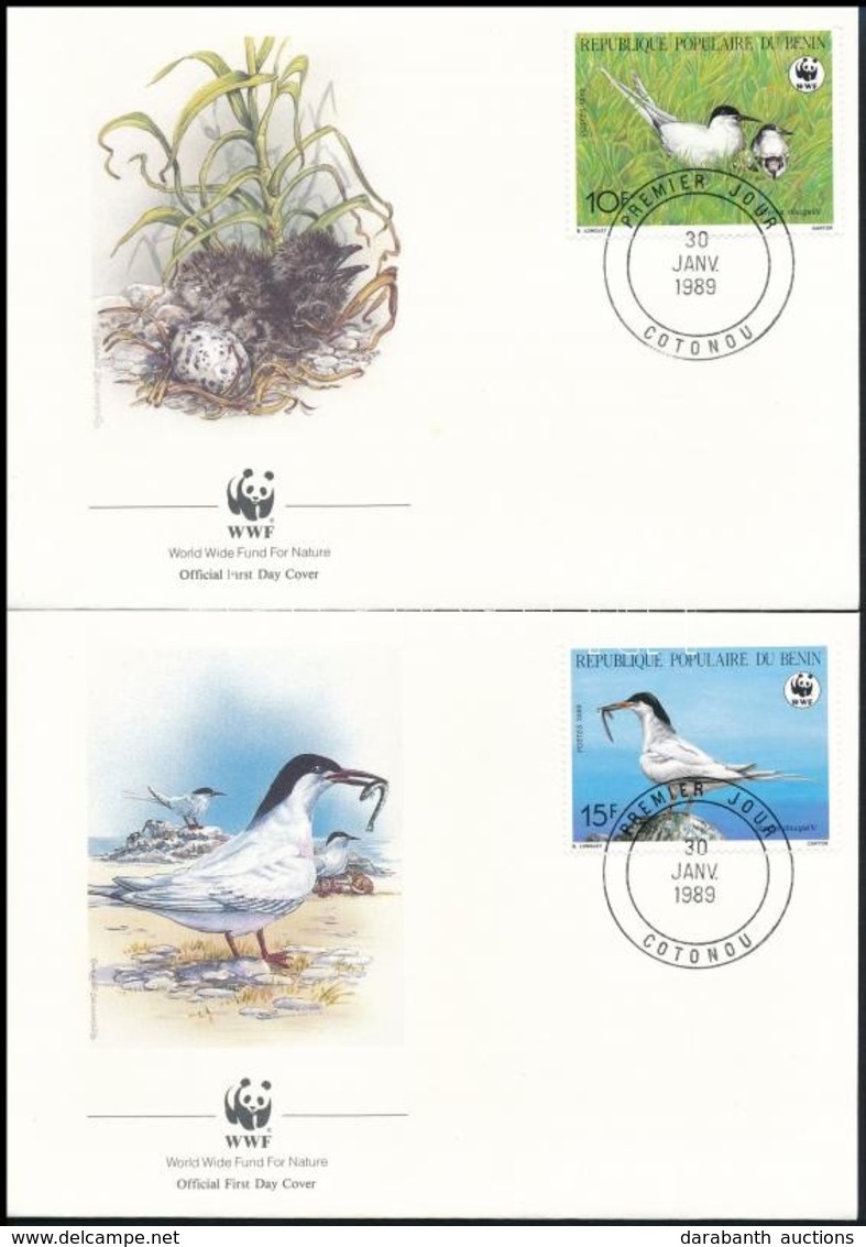 1989 WWF: Rózsás Csér Sor Mi 476-479  4 Db FDC-n - Other & Unclassified