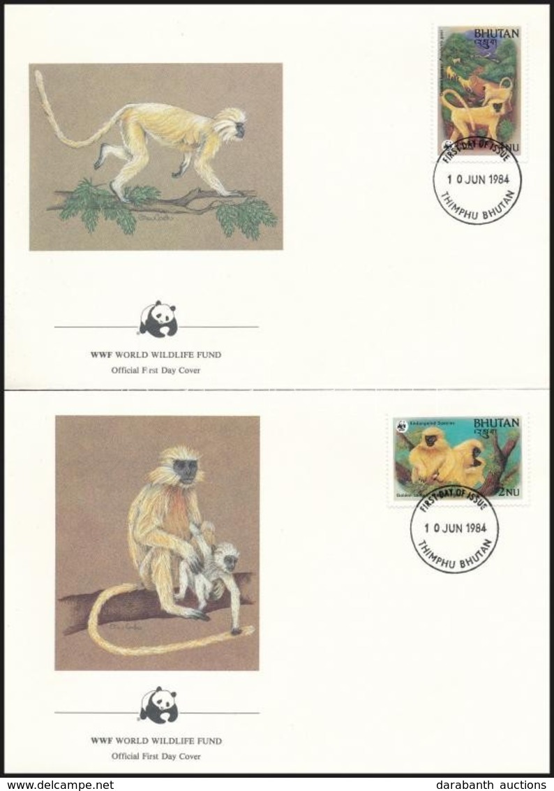 1984 WWF: Aranylangur Sor 4 Db FDC-n Mi 840-843 - Other & Unclassified