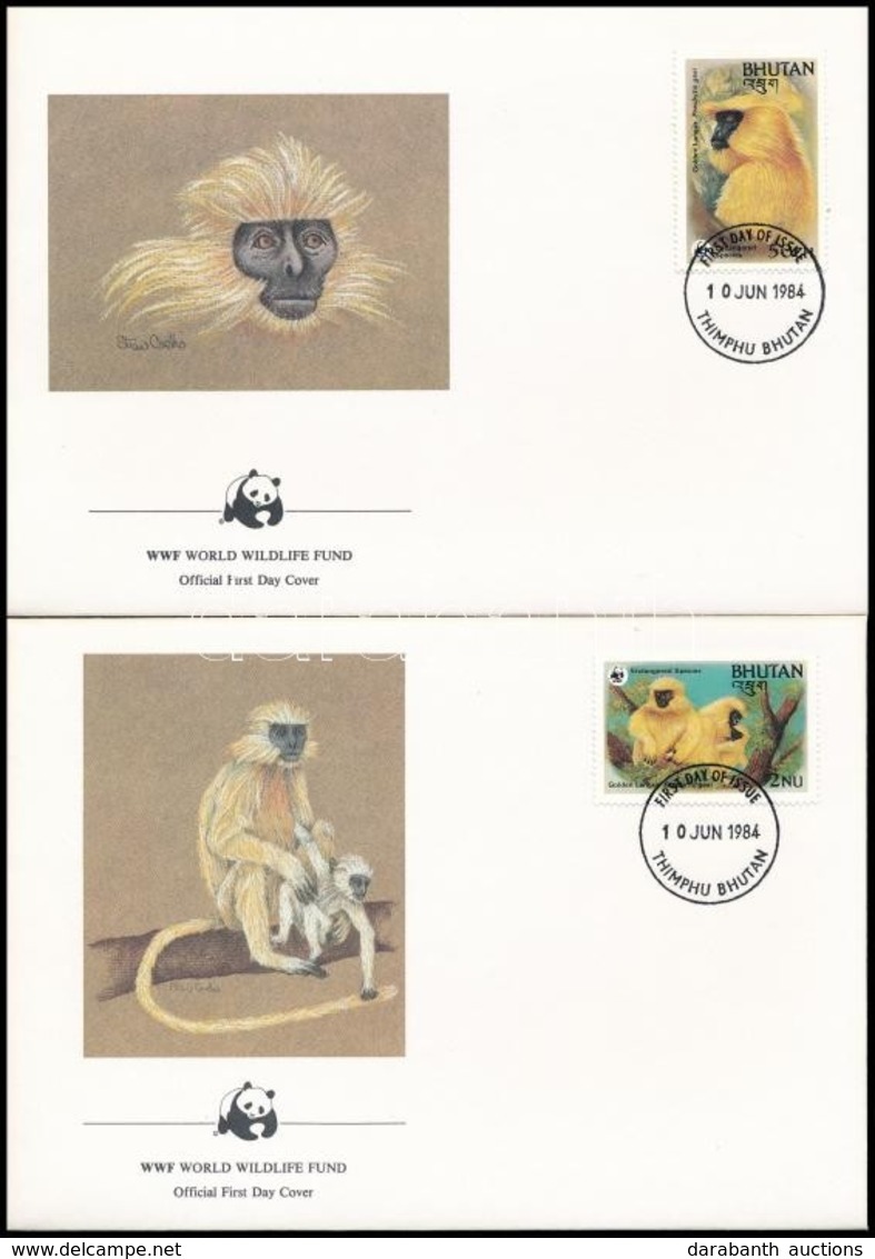 1984 WWF: Aranylangur Sor 4 Db FDC-n Mi 840-843 - Other & Unclassified