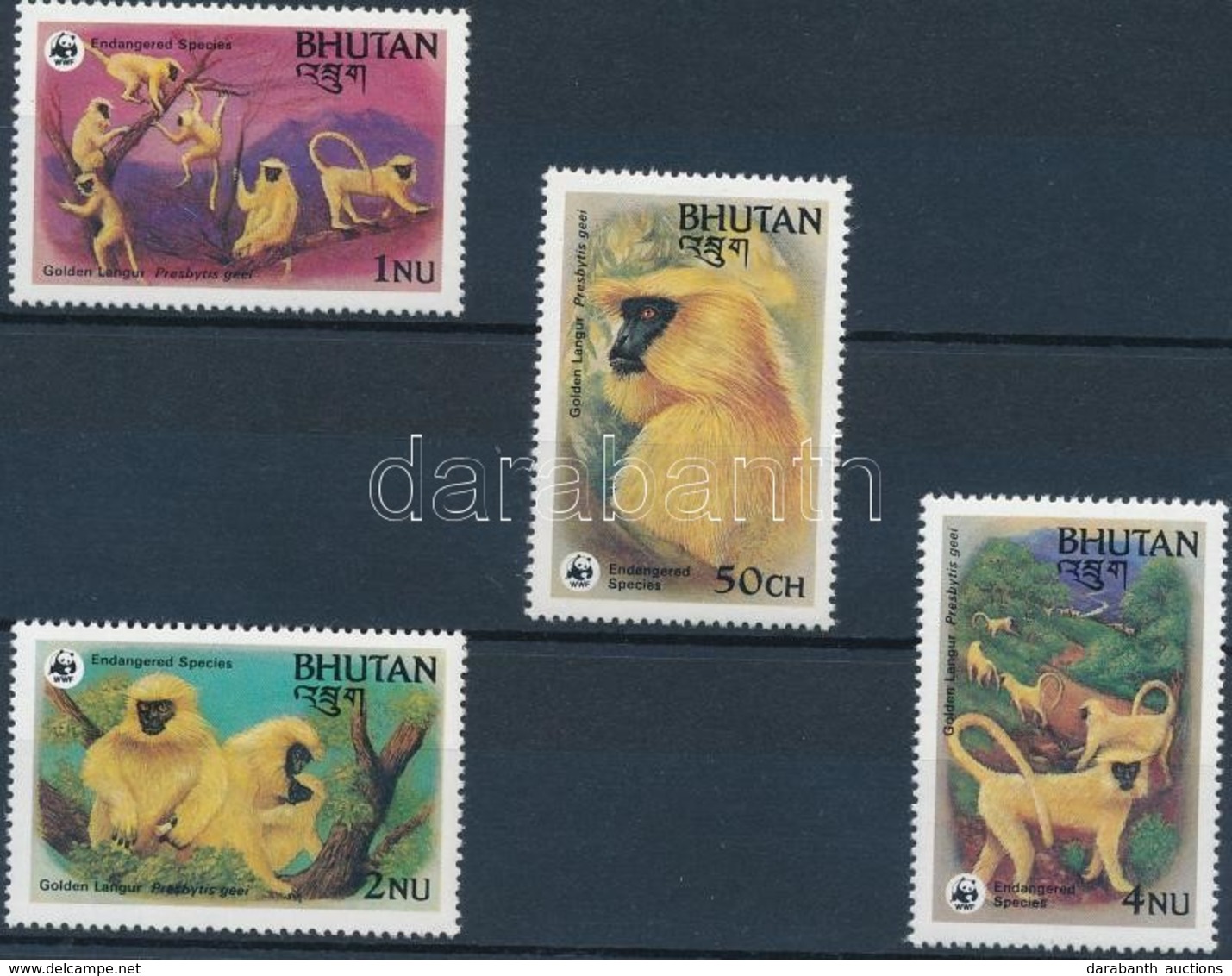 ** 1984 WWF: Aranylangur Sor Mi 840-843 - Other & Unclassified