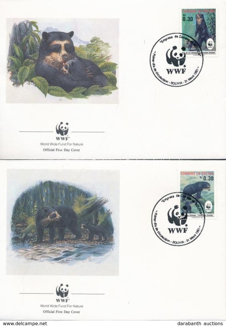 1991 WWF: Medvék Sor 4 Db FDC-n Mi 1137-1140 - Other & Unclassified
