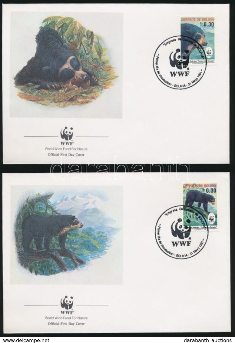 1991 WWF: Medvék Sor Mi 1137-1140 4 Db FDC-n - Other & Unclassified